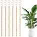 6Pcs Plant Stakes 11. Long Copper Garden Stakes Heavy-Duty Electroculture Gardening Copper Coil Antennas with Wooden Stakes Gardening Copper Stakes for Growing Garden Plants and Vegetables
