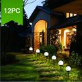 Solar LED Lights Outdoor 12 Pack Solar LED Globe Light Waterproof Garden Lights Solar Powered for Yard Patio Walkway Landscape In-Ground Spike Pathway Cool White