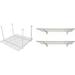 00540 45-Inch x 45-Inch Overhead Steel Garage Storage System Adjustable Ceiling Mount Storage Rack 250 Pound Weight Capacity White