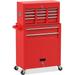 durable 8-Drawers Rolling Tool Chest Tool Box with Wheels 2-in-1 Detachable Tool with Large Cabinet and Sliding Drawers Removable Tool Box Organizer with Lockable for Garage Workstati