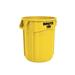 Rubbermaid Commercial Products BRUTE Heavy-Duty Round Trash/Garbage Can 20-Gallon Yellow Outdoor Waste Container for Home/Garage/Mall/Office/Stadium/Bathroom