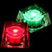 Colorful Crystal Lamp Holder 2 Pcs LED Lighting Base Home Decor Lighted Display Plate Glass Button Battery White