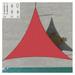 Luwei Paradise 10 x 10 x 10 Red Sun Shade Sail Triangle Canopy with Hardware Kits Permeable Canopy Pergolas Top Cover Permeable UV Block Fabric Durable Outdoor