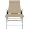 Andoer parcel And Aluminum X 24 Chaise Chair Poolside Patio Aluminum Frame Patio Balcony Sun Patio Chaise Adjustable Chaise Cream Vidaxl Patio Chair 24 X Chair Patio FurniturePatio (67-76) X