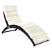 YeSayH Foldable Patio Rattan Lounge Chair Outdoor Wicker Rattan Chaise Lounger Chair with Cushion Patio Furniture Set for Backyard Patio Garden Lawn Balcony