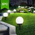 Solar LED Lights Outdoor 8 Pack Solar LED Globe Light Waterproof Garden Lights Solar Powered for Yard Patio Walkway Landscape In-Ground Spike Pathway Cool White