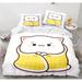 Peach Cat Bedding Quilt Cover Set 3Pcs Bedding Set Goma Cute Cats Duvet Cover Infantil Bedclothes Single Double Queen King Size