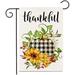 Fall Thanksgiving Maple Leaf Pumpkin Double-sided Linen Garden Flag 12x18 inches Fall Happy Fall Home Outdoor Decorated Garden Flag -D
