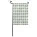 KDAGR Pattern Cell Gingham Volume Strips of The Two Shades Color Light Green and Gray to White Plaid Garden Flag Decorative Flag House Banner 12x18 inch