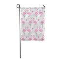 LADDKE Colorful Tropical Pink Flamingos and Hearts Cute Valentines Day Garden Flag Decorative Flag House Banner 28x40 inch