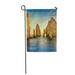 LADDKE Los Natural Rock Formation at Land End in Cabo San Lucas Mexico Arch Garden Flag Decorative Flag House Banner 12x18 inch