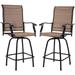 Camila Outfitter Swivel Bar Package of 2 â€” Metal Height Patio Bar Chairs for Bistro Garden Patio