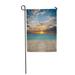 LADDKE Blue Sky Sand and Beach Sunset Sunrise Ocean Sunshine Sea Garden Flag Decorative Flag House Banner 12x18 inch