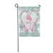 LADDKE Green Bird Pink Flamingo Cool Flat Exotic Floral Flower Garden Flag Decorative Flag House Banner 12x18 inch