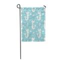 LADDKE Blue Cute Sea Life with Silhouettes of Mermaid Fish Crab Horse and Starfish Garden Flag Decorative Flag House Banner 28x40 inch