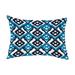 Simply Daisy 14 x 20 Hipster Blue Decorative Abstract Outdoor Throw Pillow