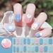 Full Wrap Nail Polish Stickers Nail Strips Self-Adhesive Gel Nail Strips Art Decals with Nail File for Home Women Girls DIY Nail Decorations (Retro Style)