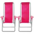 2pcs Miniature Beach Chair Furniture Accessories Nautical