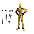 T13 Action Figure - 13 Action Figure - 3D Robot Figure - N13 Action Figure - Dummy 13 Action Figure - 3D Printed Action Figure Dummy 13 - Lucky 13 Action Figure - Assembly Required Yellow