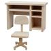 Dollhouse Computer Desk Mini Furniture Prop School Table Chair Wooden Toy Household Decor Furnishings Child