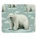Polar Bear Printed Square Mousepad Desk Pad Desk Mat 8.3x9.8 Inch Non-Slip Rubber Bottom Suitable for Office and Gaming
