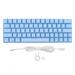 Blue 64 Key Mechanical Keyboard Support Wireless 2.4G Bluetooth 3.0 5.0 Type C Wired 5V DC RGB Keyboard for Win for IOS Brown Switch