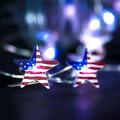 Bilqis Red White And Blue Lights Remote Control String Plug In Indoor Outdoor String Lights Ideal For Any Patriotic Decorations & Independence Day Decorations 9.84 F
