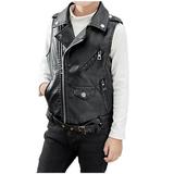 YDOJG Kids Clothing Vest Leather Imitation Jacket Leather Motorcycle All-Match Children Leisure Boys Coat&Jacket