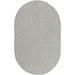 Nourison Courtyard 5 x 8 Oval Ivory Silver Fabric Modern Area Rug (8 Oval)