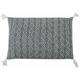 Escapade - Coussin ethnique motif ethno blanc et gris 60x40 - Noir