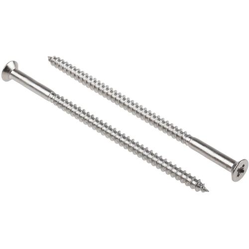 Rs Pro - Vis à bois, 5mm, tête Fraisée 100mm, en Acier Inoxydable A2 304 ( Prix pour Sachet de 25 )