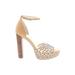 Jessica Simpson Heels: Ivory Shoes - Women's Size 8 1/2 - Open Toe