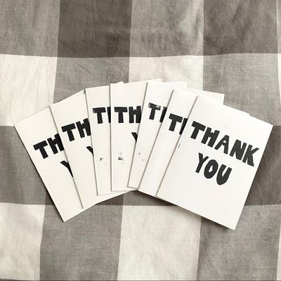 Urban Outfitters Design | Rustic Minimalist Thank You Greeting Card | Color: Black/White | Size: Os