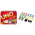 Mattel Games K0888 UNO Deluxe Kartenspiel, geeignet für 2-10 Spieler, ca. 15 Minuten & Phase 10 Kartenspiel und Gesellschaftspiel geeignet für 2-6 Spieler, Gesellschaftsspiele und Kartenspiele