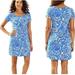 Lilly Pulitzer Dresses | Lilly Pulitzer Dress Brillant Blue "Ceviche" Tammy Knit Dress Sz Xs. 25244 | Color: Blue/Pink | Size: Xs
