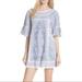 Free People Dresses | Free People Sunny Day Striped Embroidered Dress Tunic Size Small | Color: Blue/White | Size: S
