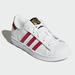 Adidas Shoes | Adidas Girls Superstar Ortholite Sneakers In White With Pink Stripes Size 2 | Color: Pink/White | Size: 2g