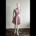 Zara Dresses | Euc Zara Sexy Dusty Rose Pink Cotton Sateen Dress M | Color: Cream/Pink | Size: M