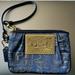 Coach Bags | Coach Poppy Wristlet - Euc | Color: Blue/Gold | Size: Os