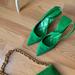 Zara Shoes | Kelly Zara Green Sling Back Heels | Color: Green | Size: 6.5