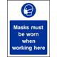 BULK PACK 5x - 300mm x 225mm Masks Must Be Worn Sign [5 x Plastic Signs]