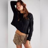 Free People Sweaters | Free People Cutting Edge Cable Sweater | Color: Black | Size: S