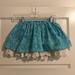 Disney Bottoms | Disney’s Frozen Print Layered Lace Cut Out Puffy Skort Shorts / Skirt | Color: Blue/White | Size: 5g