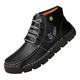 LOIJMK British Large Casual Mens Leather Handmade Foreign Trade Lace Up Sports Shoes Mens Shoes Original, black, 8 UK