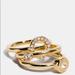 Coach Jewelry | Coach Open Circle Halo Ring Set | Color: Gold | Size: 7
