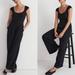 Madewell Pants & Jumpsuits | Madewell Cap-Sleeve Crop Wide-Leg Jumpsuit | Color: Black | Size: 4