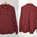 J. Crew Tops | J. Crew Long Sleeve Button Front Brushed Cotton Flannel Shirt Plaid Red 14 J8146 | Color: Blue/Red | Size: 14