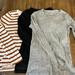 J. Crew Tops | Jcrew Long Sleeve Tshirts, Black, Grey, Brown, Striped, Neutral, Crew Neck | Color: Black/Gray | Size: S
