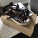 Burberry Shoes | Burberry Leather Wedge Sandals. Authentic | Color: Brown | Size: 8