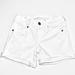 American Eagle Outfitters Shorts | American Eagle Outfitters (Aeo) Frayed White Denim Midi Stretch Jean Shorts - 00 | Color: Silver/White | Size: 00